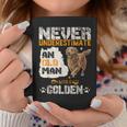 Never Underestimate An Old Man With A Golden Puppy Lover Coffee Mug Unique Gifts