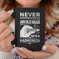 Never Underestimate An Old Man Harmonicist Harmonica Player Coffee Mug Personalized Gifts