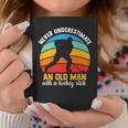 Never Underestimate An Old Man With A Hockey Stick Sports Coffee Mug Funny Gifts