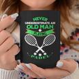 Never Underestimate An Old Man Playing Padel Tennis Coffee Mug Funny Gifts