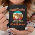 Never Underestimate An Old Man With A Pomeranian Dogs Father Coffee Mug Personalized Gifts