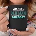 Never Underestimate An Old Man Sailboat Boat Sailing Coffee Mug Unique Gifts