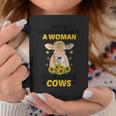 Never Underestimate A Woman Who Loves Cows Farming Lover Coffee Mug Funny Gifts