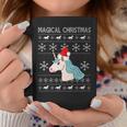 Unicorn Ugly Christmas Sweater Magical Holiday Illustration Coffee Mug Unique Gifts