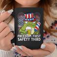 Usa 4Th Of July Frog Beer Freedom First Safety Third Coffee Mug Funny Gifts