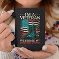 Veteran Vets Us Patriotic Im A Veteran Ive Earned My Stars And Stripes Veterans Coffee Mug Unique Gifts
