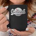 Vintage Cincinnati Graphic Funny Baseball Lover Player Retro Coffee Mug Unique Gifts