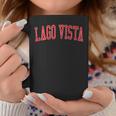 Vintage Lago Vista Tx Distressed Red Varsity Style Coffee Mug Unique Gifts
