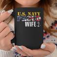Vintage Navy Proud Wife With US American Flag Coffee Mug Unique Gifts