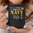 Vintage Proud Navy With American Flag For Wife Coffee Mug Unique Gifts