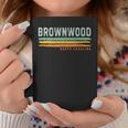 Vintage Stripes Brownwood Nc Coffee Mug Unique Gifts