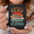 Vintage Never Underestimate An Old Man With A Xylophone Coffee Mug Funny Gifts