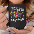 I Visited All 50 States Us Map Travel Challenge Coffee Mug Funny Gifts