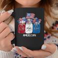 Wife Mom Mimi Flowers With American Flag 4Th Of July Coffee Mug Unique Gifts