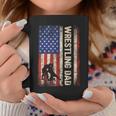 Wrestling Dad Usa American Flag Wrestle Men Fathers Day Coffee Mug Unique Gifts