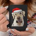 Yellow Lab Glasses Santa Hat Christmas Labrador Retriever Coffee Mug Funny Gifts