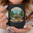Yellowstone National Park Bison Retro Hiking Camping Outdoor Coffee Mug Unique Gifts