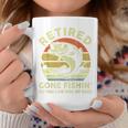 Bass Fish Papa Grandpa Retirement Retired Gone Fishing Coffee Mug Personalized Gifts