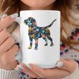 Beagle Floral Dog Silhouette Graphic Coffee Mug Funny Gifts