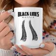 Black Lines Matter Car Burnout Skid Coffee Mug Unique Gifts