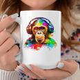 Chimpanzee With Headphones Coffee Mug Unique Gifts