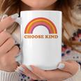 Choose Kind Retro Rainbow Choose Kind Coffee Mug Unique Gifts