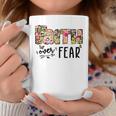 Faith Over Fear Boho Floral Christian Message Faith Gift Faith Funny Gifts Coffee Mug Unique Gifts