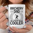 Father Archery Dad Like A Regular Dad But Cooler Gift For Mens Coffee Mug Personalized Gifts