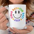 Field Day Fun Day 2023 Groovy Smile Face Funny Teacher Kids Coffee Mug Personalized Gifts
