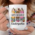 First Day Kindergarten Teacher Leopard Pencil Back To School Coffee Mug Funny Gifts