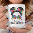 First Day Of School Hello 4Th Grade Messy Bun Girls Coffee Mug Unique Gifts