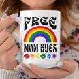 Free Mom Hugs Gay Pride Lgbt Retro Rainbow Flower Hippie Coffee Mug Unique Gifts