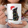 Black Cat Christmas Light Cat Lover Christmas Coffee Mug Funny Gifts