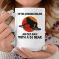 Funny Never Underestimate An Old Man With A Dj Gear Old Man Funny Gifts Coffee Mug Unique Gifts