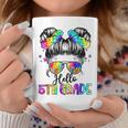 Hello 5Th Grade Messy Bun Tie Dye Back To School Girls Kids Coffee Mug Unique Gifts