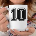 Jersey 10 Black Sports Team Jersey Number 10 Coffee Mug Personalized Gifts