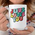 Jesus Loves You Retro Vintage Style Graphic Womens Coffee Mug Unique Gifts