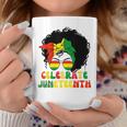 Junenth Celebrate 1865 Black History Messy Bun Women Coffee Mug Unique Gifts