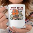 Just Wait In The Truck Desert Drifter Sunset Retro Cactus Coffee Mug Unique Gifts