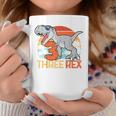 Kids Boys Three Rex 3Rd Birthday Third Dinosaur 3 Year Old Coffee Mug Funny Gifts
