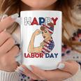 Labor Day Rosie The Riveter American Flag Woman Usa Coffee Mug Funny Gifts