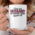 Leopard I Love My Husband But Sometimes I Wanna Square Up Coffee Mug Funny Gifts