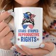 Messy Bun American Flag Stars Stripes Reproductive Rights Coffee Mug Unique Gifts