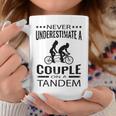 Never Underestimate A Couple On A Tandem Bicycle Couple Coffee Mug Unique Gifts