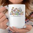 Retro Kindergarten Teacher Daisy Flower Colorful Back To Coffee Mug Unique Gifts