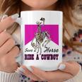 Save A Horse Ride A Cowboy Skeleton Western Pink Coffee Mug Funny Gifts