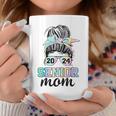 Senior 2024 Mom Class Of 24 Proud Mom Messy Bun Tie Dye Gifts For Mom Funny Gifts Coffee Mug Unique Gifts