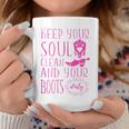 Soul Clean Boots Dirty Cute Pink Cowgirl Boots Rancher Coffee Mug Unique Gifts