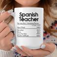 Spanish Teacher Nutrition Facts Teachers Funny Gift Coffee Mug Unique Gifts