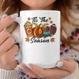 Tis The Season Spicy Latte Pumpkin Fall Leave Football Coffee Mug Personalized Gifts